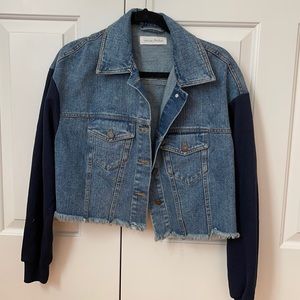 Caren Forbes cropped jean jacket